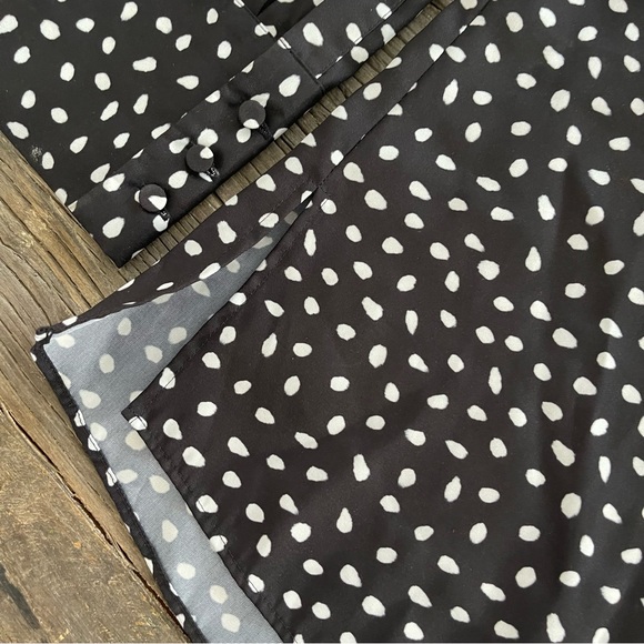 JASON WU Women's Polka Dot Tie Neck Blouse Size 4 in Black - Picture 5 of 12